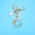 Fashion Letter Resin Unisex Bag Pendant Keychain