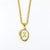 Fashion Letter Shell Copper Inlaid Shell Necklace 1 Piece