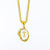 Fashion Letter Shell Copper Inlaid Shell Necklace 1 Piece