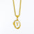 Fashion Letter Shell Copper Inlaid Shell Necklace 1 Piece