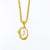 Fashion Letter Shell Copper Inlaid Shell Necklace 1 Piece