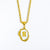 Fashion Letter Shell Copper Inlaid Shell Necklace 1 Piece