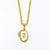 Fashion Letter Shell Copper Inlaid Shell Necklace 1 Piece