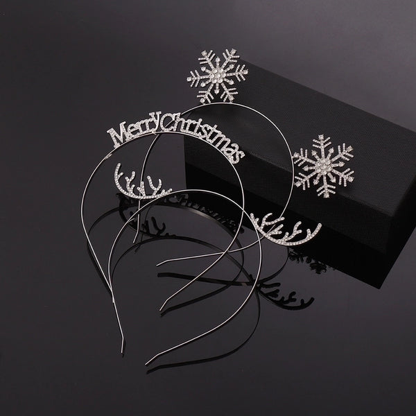 Fashion Letter Snowflake Alloy Inlay Rhinestones Hair Band 1 Piece