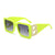 Fashion Letter Solid Color Pc Square Full Frame Women's Sunglasses