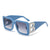 Fashion Letter Solid Color Pc Square Full Frame Women's Sunglasses