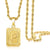 Fashion Letter Square Pendant Stainless Steel Necklace