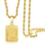 Fashion Letter Square Pendant Stainless Steel Necklace