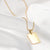 Fashion Letter Square Stainless Steel Plating Pendant Necklace