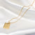 Fashion Letter Square Stainless Steel Plating Pendant Necklace