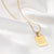 Fashion Letter Square Stainless Steel Plating Pendant Necklace