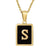 Fashion Letter Square Stainless Steel Titanium Steel Plating Pendant Necklace 1 Piece