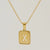 Fashion Letter Square Titanium Steel Necklace Stainless Steel Necklaces