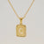 Fashion Letter Square Titanium Steel Necklace Stainless Steel Necklaces