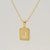 Fashion Letter Square Titanium Steel Necklace Stainless Steel Necklaces