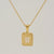 Fashion Letter Square Titanium Steel Necklace Stainless Steel Necklaces