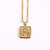 Fashion Letter Square Titanium Steel Pendant Necklace 1 Piece