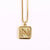 Fashion Letter Square Titanium Steel Pendant Necklace 1 Piece