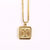 Fashion Letter Square Titanium Steel Pendant Necklace 1 Piece