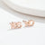 Fashion Letter Stainless Steel Asymmetrical Plating Hollow Out Ear Studs 1 Pair