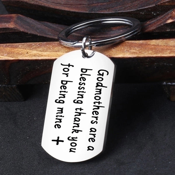 Fashion Letter Stainless Steel Bag Pendant Keychain