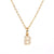 Fashion Letter Stainless Steel Diamond Necklace