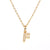 Fashion Letter Stainless Steel Diamond Necklace