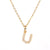 Fashion Letter Stainless Steel Diamond Necklace