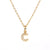 Fashion Letter Stainless Steel Diamond Necklace