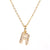 Fashion Letter Stainless Steel Diamond Necklace