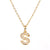 Fashion Letter Stainless Steel Diamond Necklace