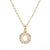 Fashion Letter Stainless Steel Diamond Necklace