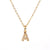 Fashion Letter Stainless Steel Diamond Necklace