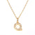 Fashion Letter Stainless Steel Diamond Necklace