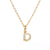 Fashion Letter Stainless Steel Diamond Necklace