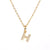 Fashion Letter Stainless Steel Diamond Necklace