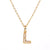 Fashion Letter Stainless Steel Diamond Necklace