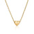 Fashion Letter Stainless Steel Gold Plated Pendant Necklace