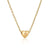 Fashion Letter Stainless Steel Gold Plated Pendant Necklace