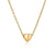 Fashion Letter Stainless Steel Gold Plated Pendant Necklace