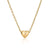 Fashion Letter Stainless Steel Gold Plated Pendant Necklace