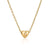 Fashion Letter Stainless Steel Gold Plated Pendant Necklace