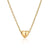 Fashion Letter Stainless Steel Gold Plated Pendant Necklace