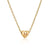 Fashion Letter Stainless Steel Gold Plated Pendant Necklace