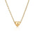 Fashion Letter Stainless Steel Gold Plated Pendant Necklace