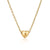 Fashion Letter Stainless Steel Gold Plated Pendant Necklace