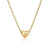 Fashion Letter Stainless Steel Gold Plated Pendant Necklace