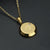 Fashion Letter Stainless Steel Gold Plated Zircon Pendant Necklace