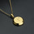 Fashion Letter Stainless Steel Gold Plated Zircon Pendant Necklace