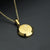 Fashion Letter Stainless Steel Gold Plated Zircon Pendant Necklace